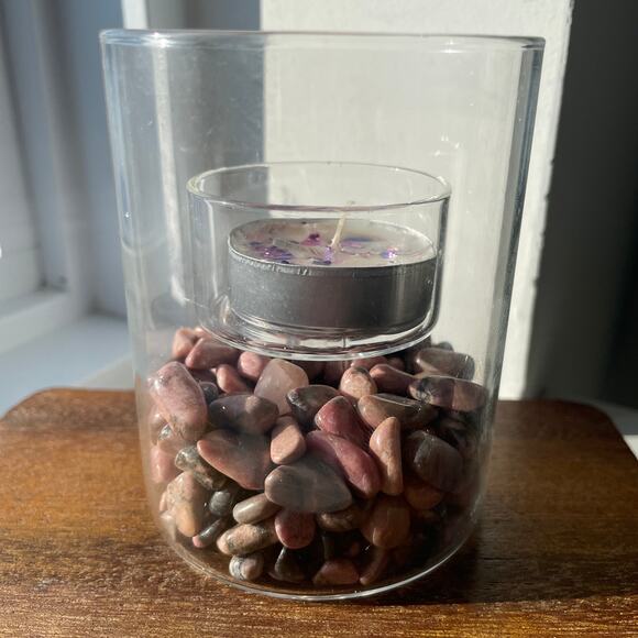 ✨ Amazing Crystal Tea Light Candle - Rhodonite - Picture 2 of 4